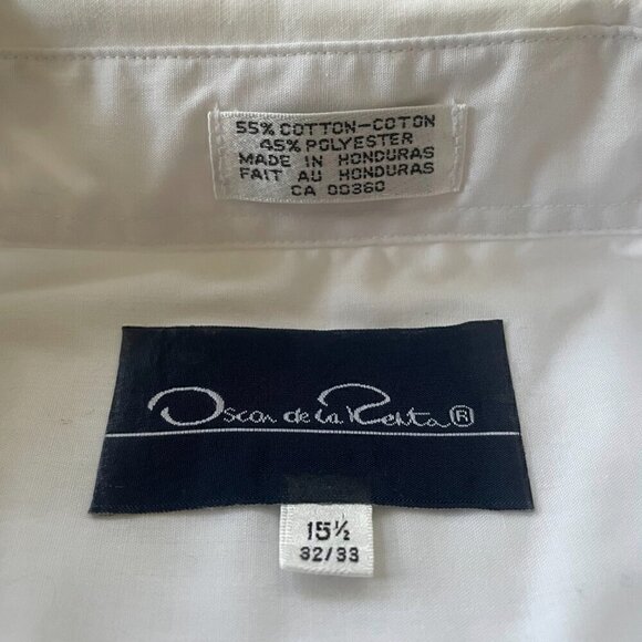 Oscar De La Renta White Button Up Shirt - Size 15.5 - Picture 3 of 5